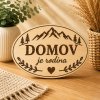 Oválné dřevěné tabulky