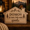Dřevěné tabulky domeček