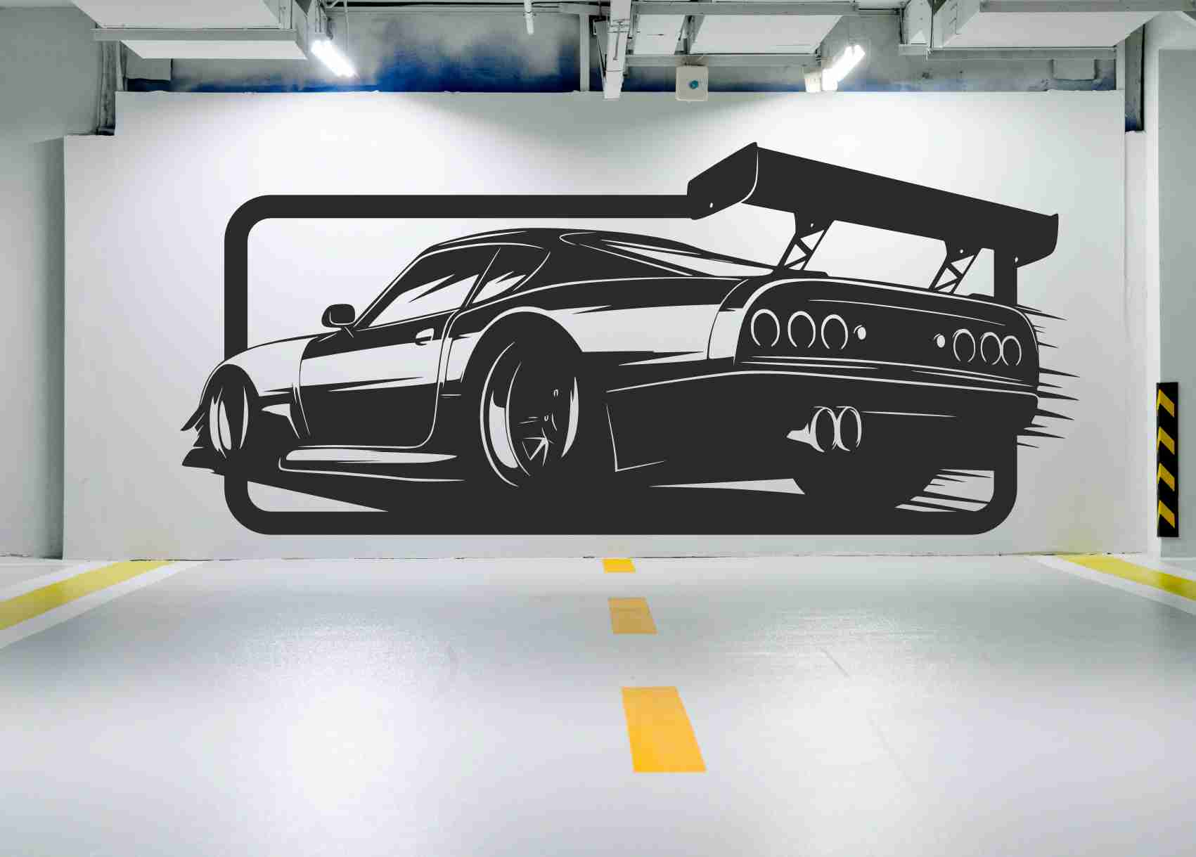 Dřevěný obraz na stěnu - Závodní auto