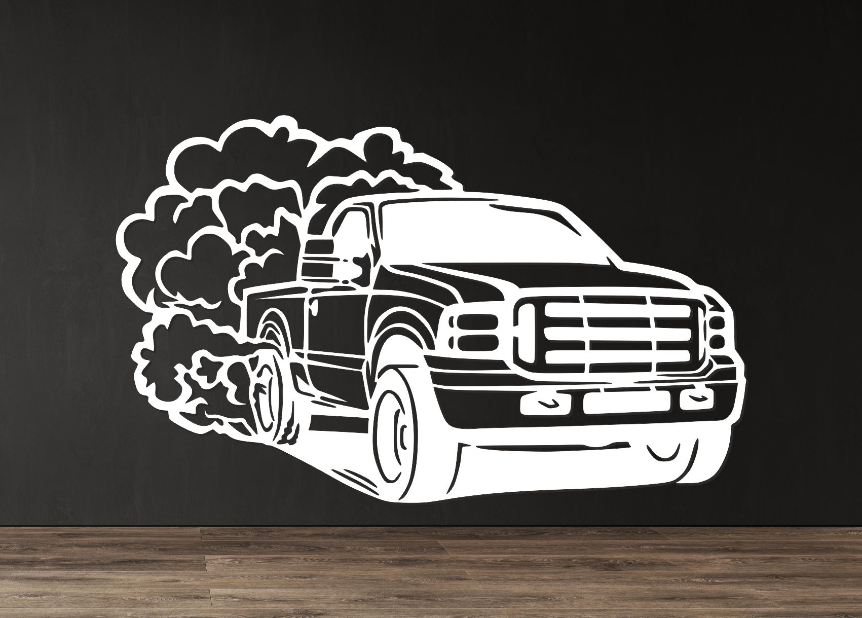 Dřevěný obraz na stěnu – Pickup Truck Off-road