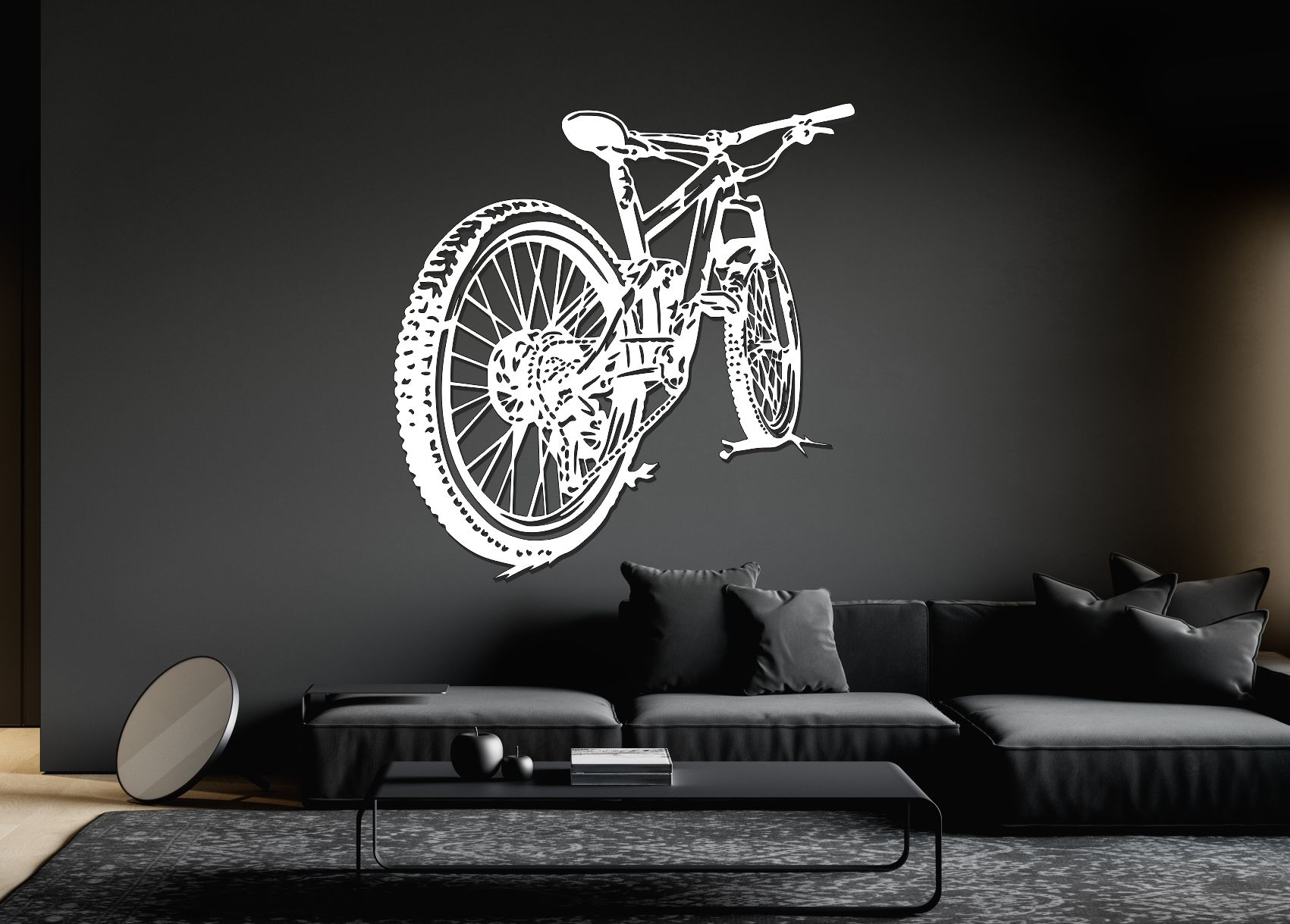 Dřevěný obraz - Horské kolo v pohybu