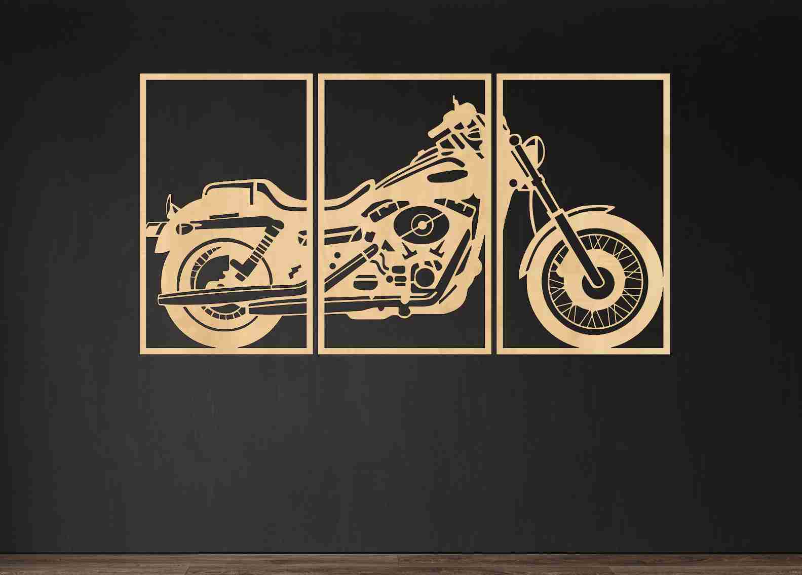 Dřevěný obraz na zeď – Chopper