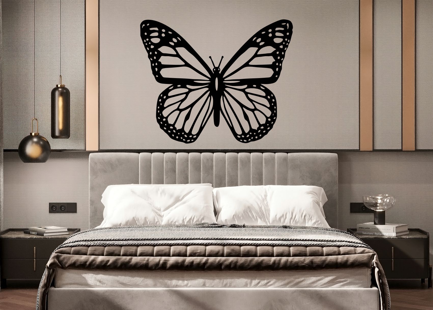 Dřevěný obraz – Motýl Monarch