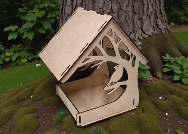 Dřevěná budka pro ptáky