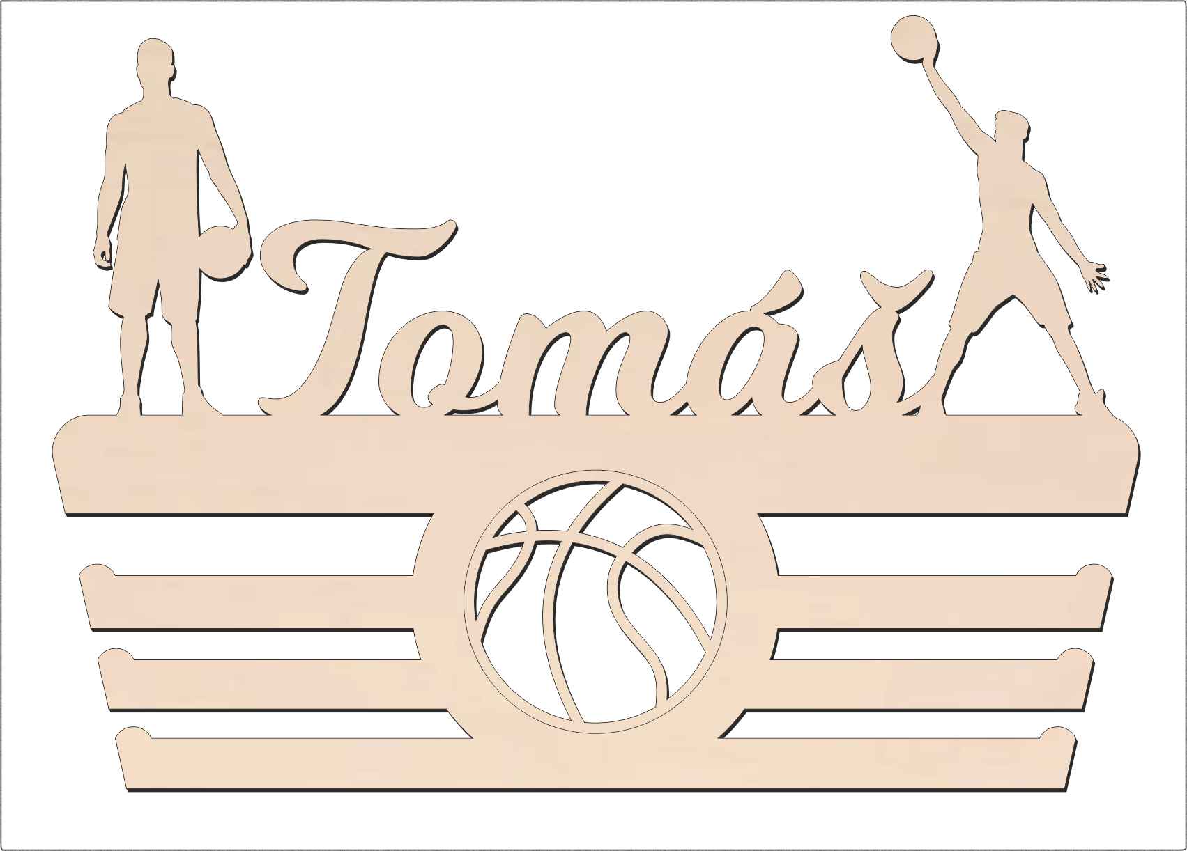Věšák na medaile - Basketball