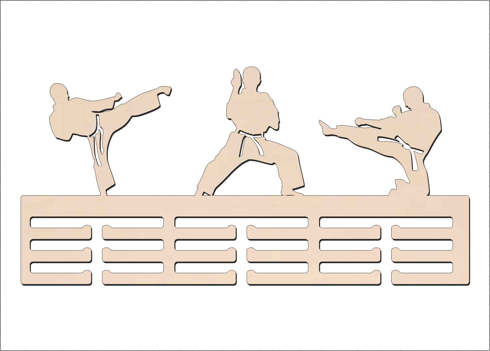 Věšák na medaile - Karate