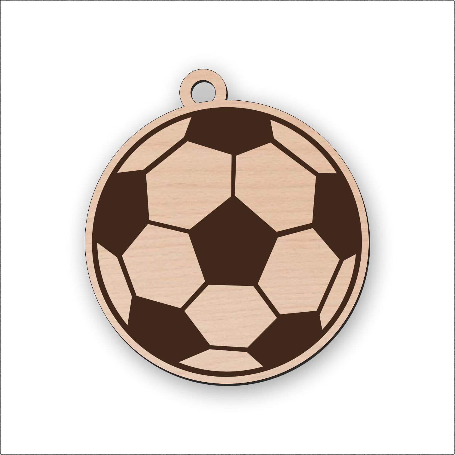 Fotbalová dřevěná klíčenka – míč