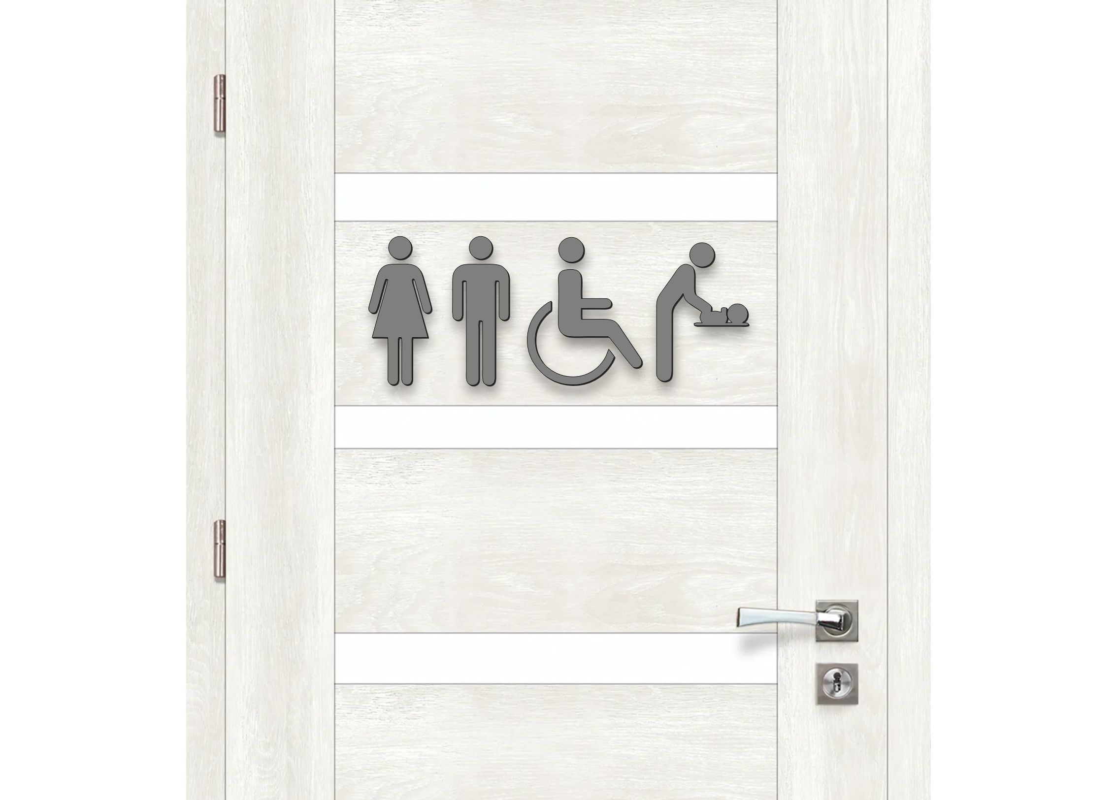 Dřevěná tabulka na WC - univerzální označení toalety