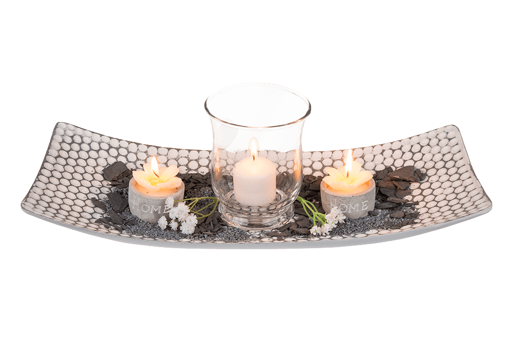 Dekorativní svícen na stůl se svíčkami
