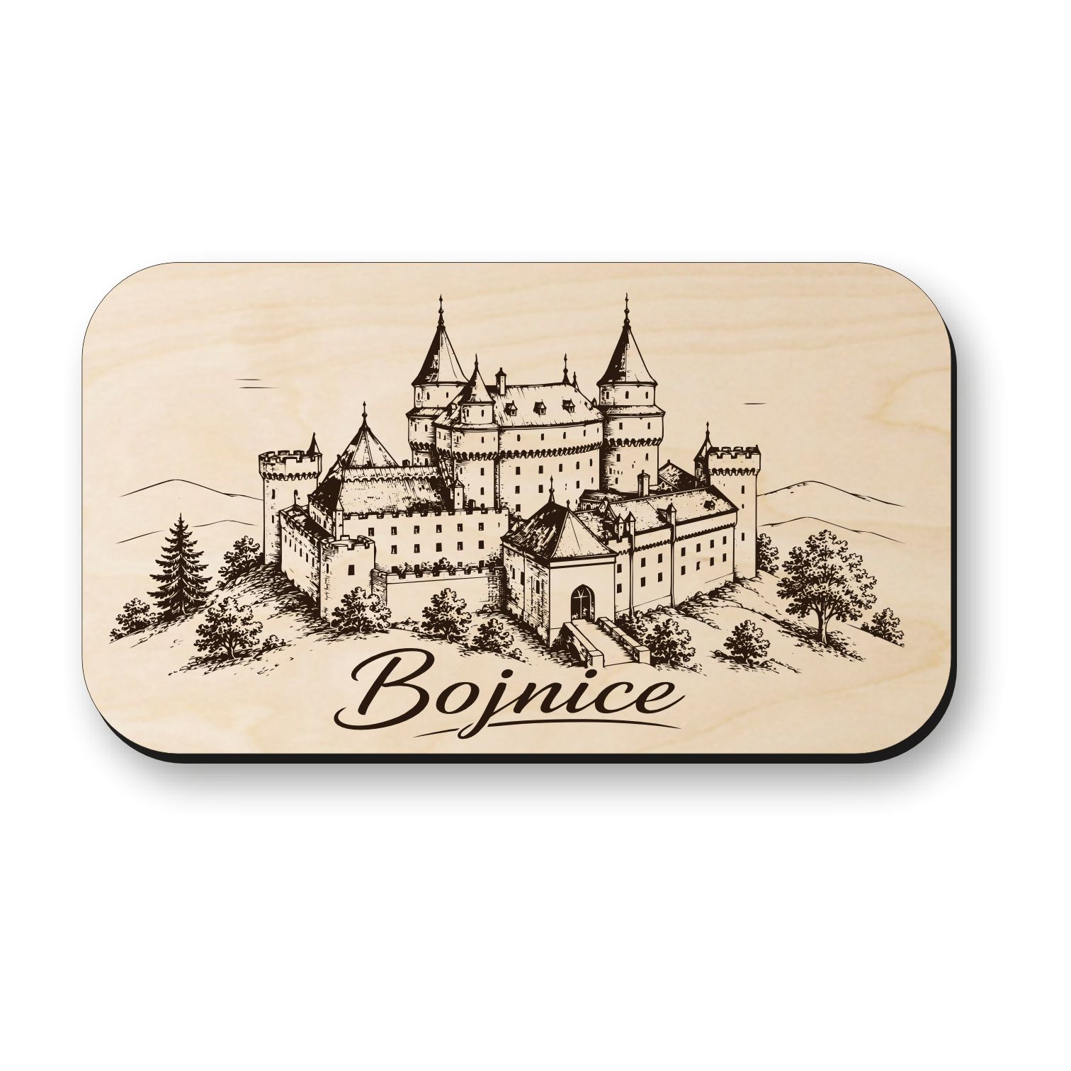 Dřevěná magnetka Bojnice - Bojnický zámek