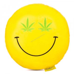 Polštář smajlík cannabis
