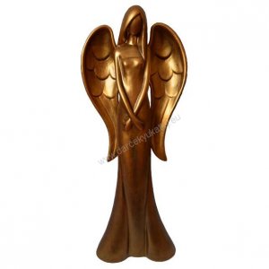 Keramický anděl měděný 55 cm