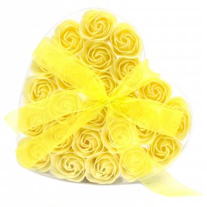 Sada 24 Mýdlových Květů - Žlutá Růže