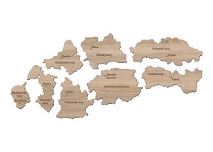 Dřevěná mapa Slovenska – puzzle