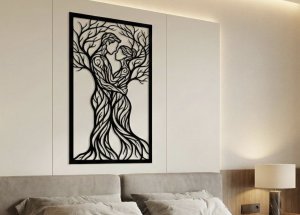 Dřevěný obraz na zeď – Spojení dvou duší