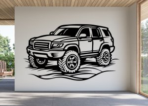 Dřevěný obraz na stěnu – Jeep Off-road