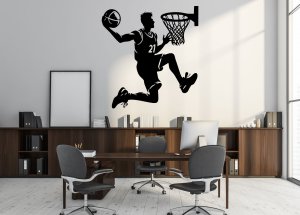 Dřevěný obraz na stěnu – Basketbal