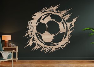 Dřevěný obraz – Energie fotbalu