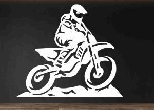Dřevěný obraz na zeď – MotoCross