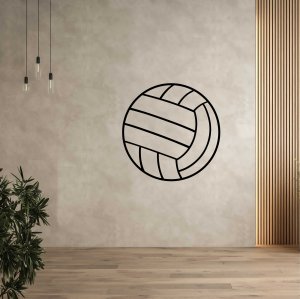 Dřevěný obraz na zeď - Volejbalový míč