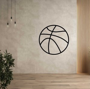 Dřevěný obraz na zeď - Basketbalový míč