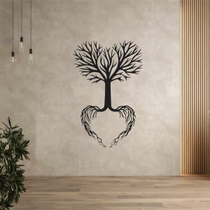 Dřevěný strom života na stěně