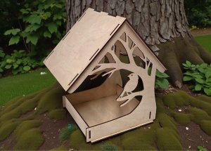 Dřevěná budka pro ptáky