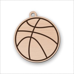 Basketbalová dřevěná klíčenka – míč