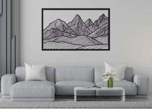 Dřevěný obraz – Linie hor