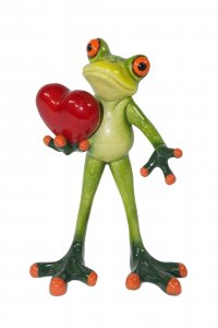 Keramická žabka - Ze srdce