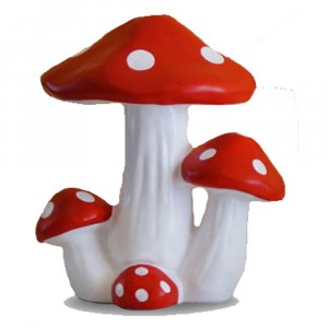 Zahradní postava houby