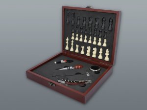 Set na víno 5 ks + šachy