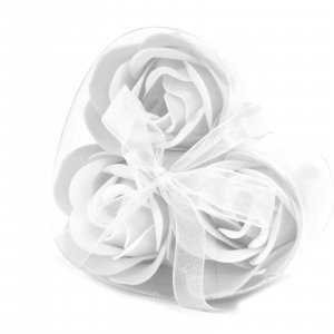 Sada 3 Mýdlových Květů - Bílá Růže