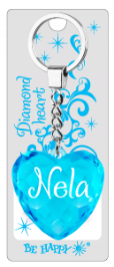 Přívěsek na klíče srdce se jménem - Nela