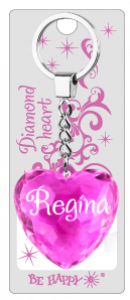 Přívěsek na klíče srdce se jménem - Regina