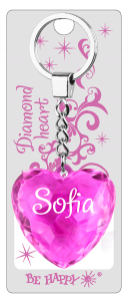Přívěsek na klíče srdce se jménem - Sofie