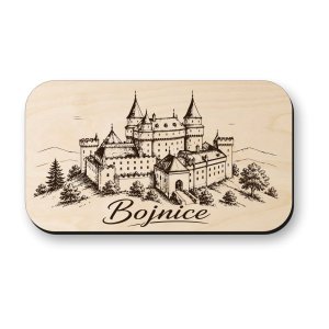 Dřevěná magnetka Bojnice - Bojnický zámek