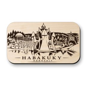 Dřevěná magnetka Habakuky Donovaly