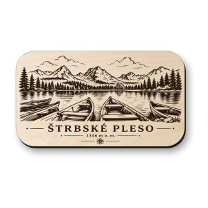 Dřevěná magnetka Štrbské pleso - Vysoké Tatry