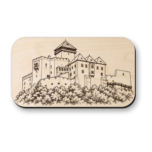 Dřevěná magnetka Trenčianský hrad