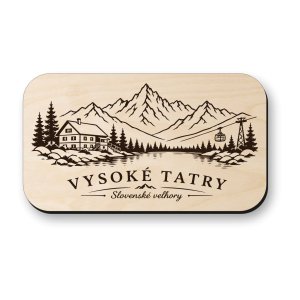 Dřevěná magnetka Vysoké Tatry - slovenské velehory