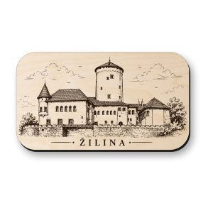 Dřevěná magnetka Žilina - Budatínský zámek
