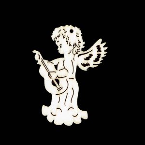 Vánoční ozdoba - Anděl s kytarou 6 cm