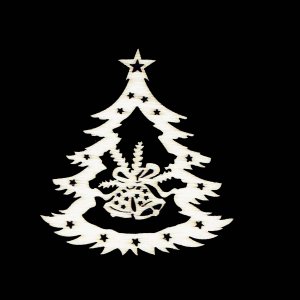 Vánoční ozdoba - Stromeček se zvonečky 6 cm