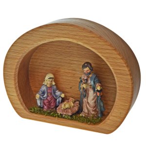 Dřevěný betlém s figurkami