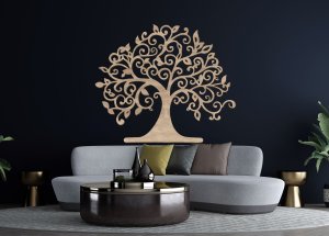 Dřevěný strom života na zeď – Královská koruna