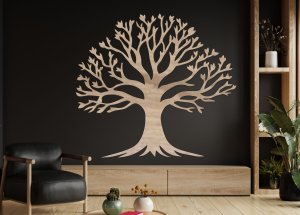 Dřevěný strom života na zeď – Strom rovnováhy