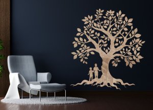 Dřevěný strom života na zeď – Rodinné kořeny