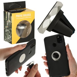 Magnetický držák na telefon - stříbrný