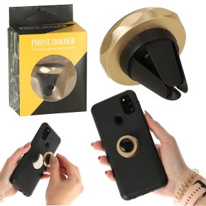 Magnetický držák telefonu - zlatý
